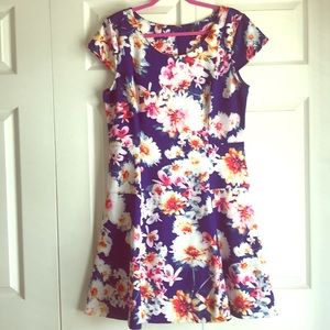 Blue dress with floral print